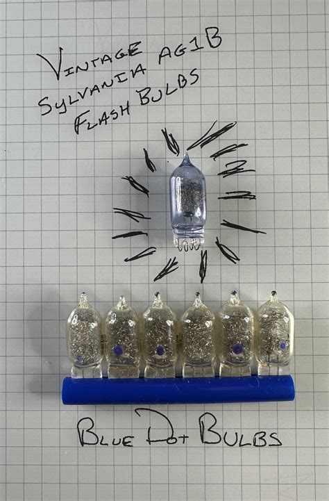 Vintage Flash Bulbs Sylvania AG1B Blue Dot Flashbulbs 7 Bulbs Etsy