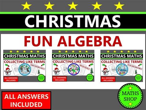 Christmas Maths Fun Algebra Teaching Resources