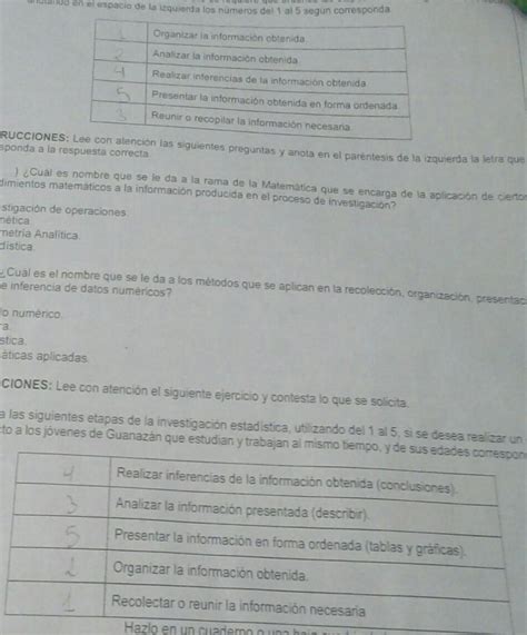 Lee Con Atencion Las Siguientes Preguntas Y Anota En El Parentesis La