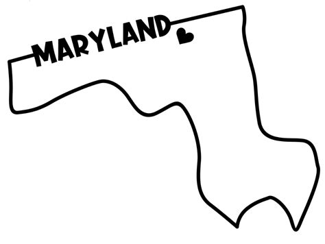 Maryland State Outline Decal