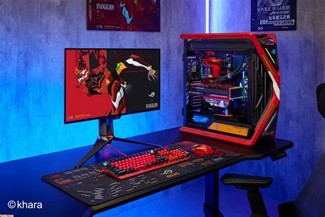 ASUSのゲーミングブランド“ROG”が『エヴァンゲリオン』アスカと2号機EVA-02とのコラボ製品を発表。PCケース、マザボ、キーボードなど ...
