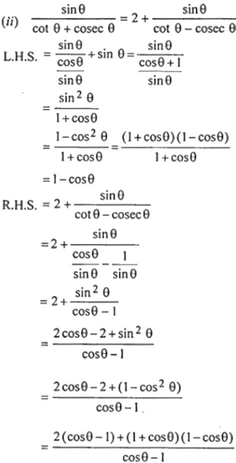 Ml Aggarwal Solutions For Class Maths Chapter Trigonometric