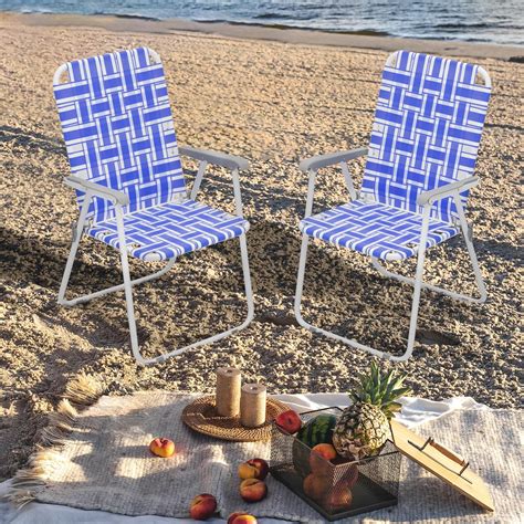 MoNiBloom Webbed Silla de playa plegable para adultos portátil