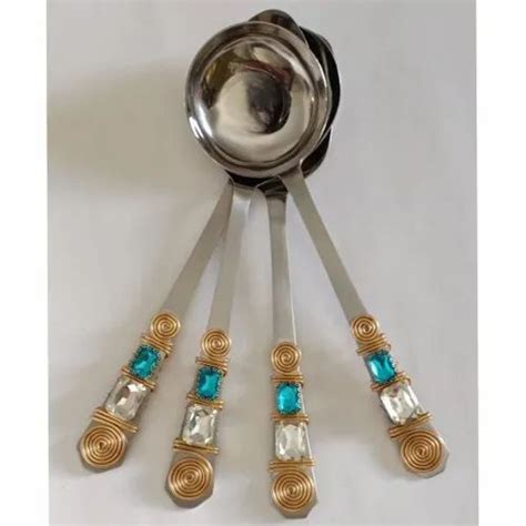 Decorative Stainless Steel Serving Spoons Set, Size: 11 Inch at Rs 1500 ...