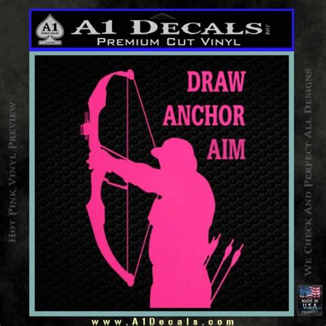 Archery Decal Sticker Draw Anchor Aim A1 Decals