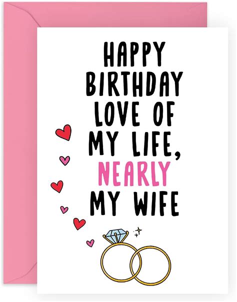 Central 23 Fiance Birthday Card For Her Happy Birthday Card For