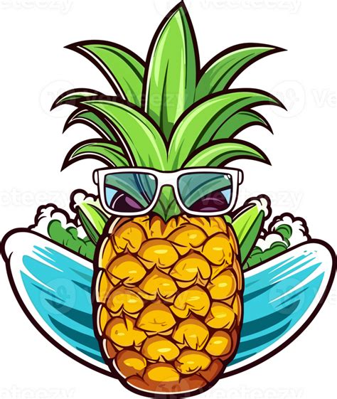 Pineapple With Sunglass Ai Generative 31425357 Png