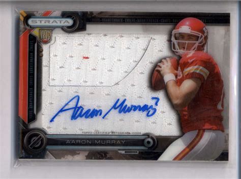 Aaron Murray Topps Strata Clear Cut Rookie Jersey Autograph Auto