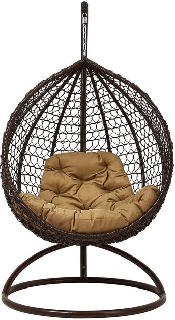 Подвесное кресло-кокон одинарное Home Rest 120 х 100 х 75 см Коричневое ...