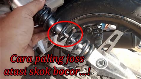 Cara Memperbaiki Shock Belakang Motor Yamaha Jupiter Zr Bocor Youtube