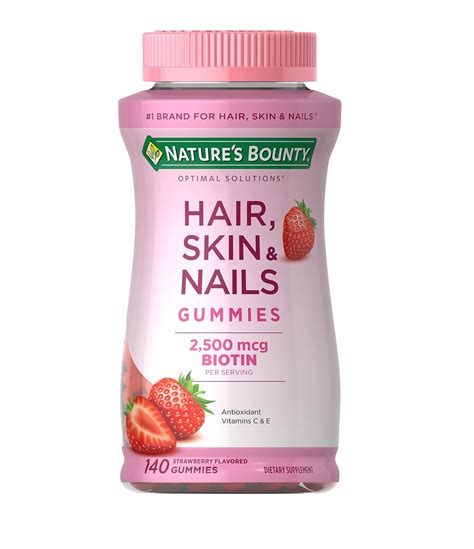 Natures Bounty Vitamins Biotin 140 Gomas