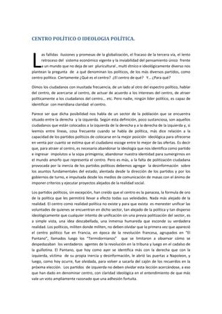 Centro político o ideologia política PDF