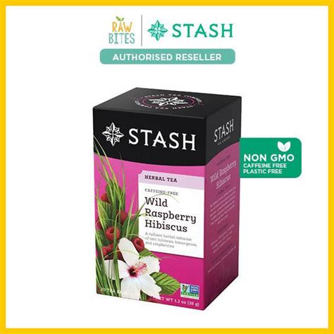 Stash Wild Raspberry Hibiscus Herbal Tea 38g20 Bags Caffeine Free