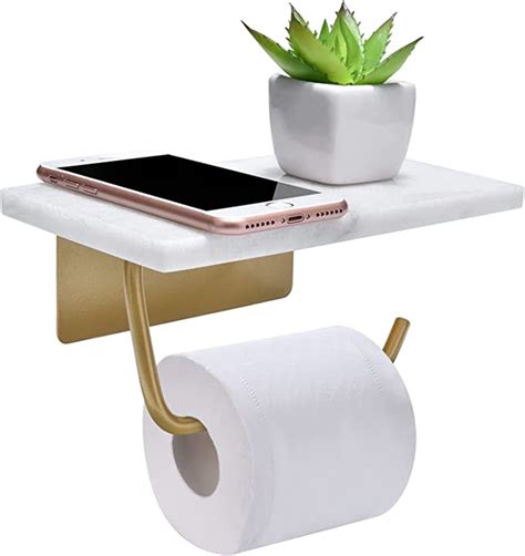 Toilet Paper Holder With Shelf For Bathroom Washroom Wall Mounted