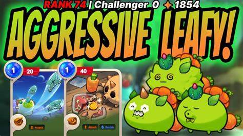 TRIPLE LEAFY TEAM COMP Axie Origin Meta Team Gameplay Challenger 0