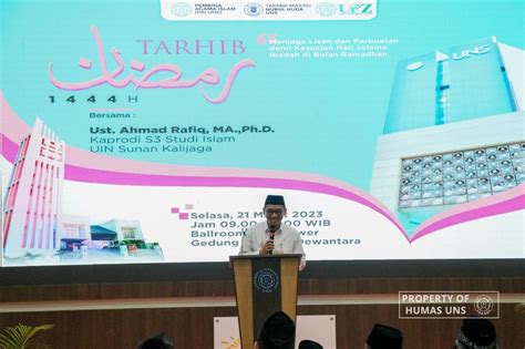 Sambut Ramadan Uns Gelar Kajian Tarhib Ramadan H Universitas