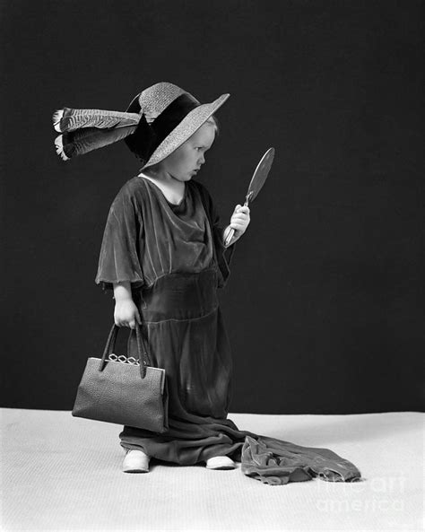 Girl Playing Dress Up C 1930 40s Photograph By H Armstrong Roberts Classicstock Fine Art America