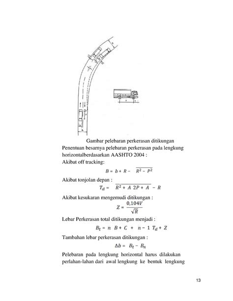 Tugas Geometrik Jalan RAYA PART 7 13 Gambar Pelebaran Perkerasan