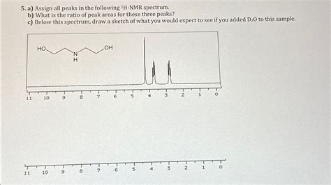 Solved A ﻿assign All Peaks In The Following 1h Nmr