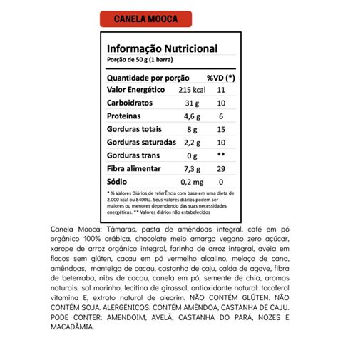 Barra Energ Tica Canela Mooca Unidades Dobro Os Melhores