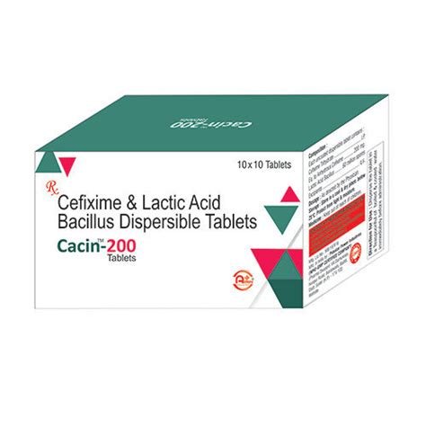 Cefixime And Lactic Acid Bacillus Dispersible Tablets At Best Price In