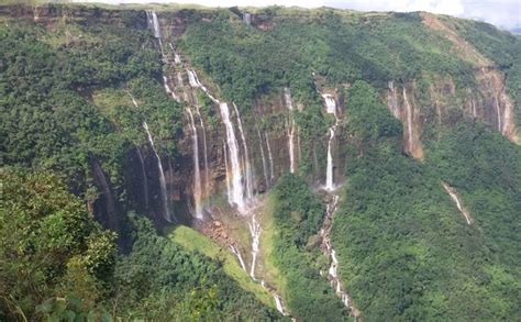 Seven Sisters Falls Cherrapunji Nohsngithiang Falls Mawsmai Falls