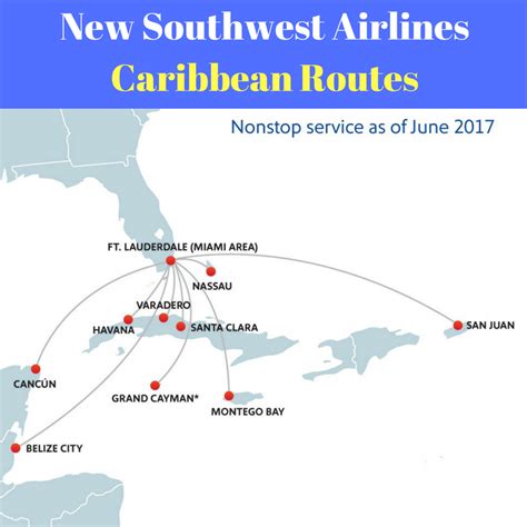 Caribbean Airlines Route Map