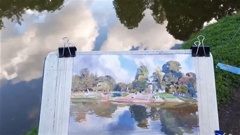 20230901 акварельный этюд В Таврическом саду, watercolor plein air ...