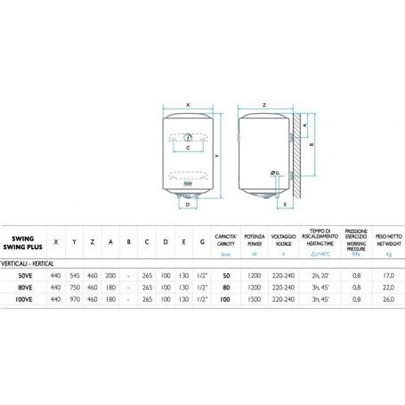 ISEA SWING VERTICAL 50LT CHAUFFE EAU ÉLECTRIQUE