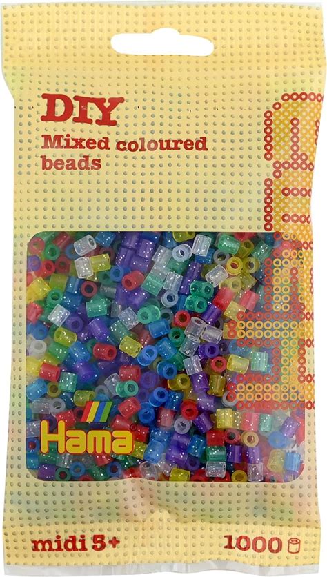 Hama Perlen 207 54 Bügelperlen Beutel mit ca 1 000 bunten Midi