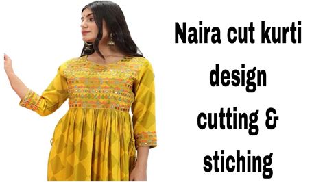 Naira Style Kurti Cutting And Stiching New Trendy Design For Kameez