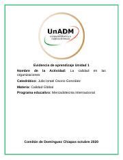 ICAG U1 EA Docx Evidencia De Aprendizaje Unidad 1 Nombre De La