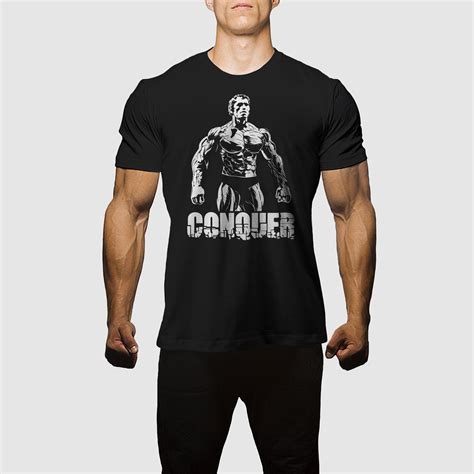 Conquer Arnold Schwarzenegger T Shirt Awesome Bodybuilding Etsy