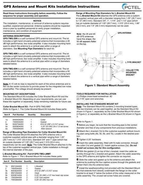 Installing The Collar Bracket Mount Kit Pctel Antenna