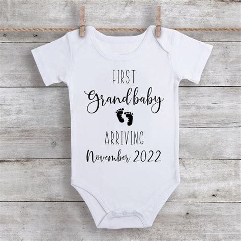 Grandparent Pregnancy Announcement First Grandbaby Custom Etsy