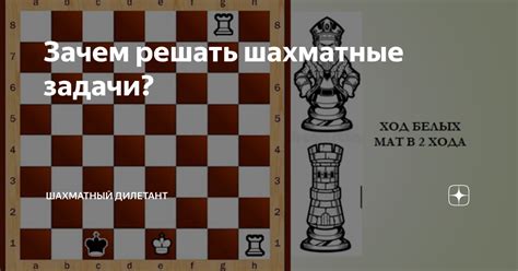 Зачем решать шахматные задачи? | Шахматный дилетант | Дзен