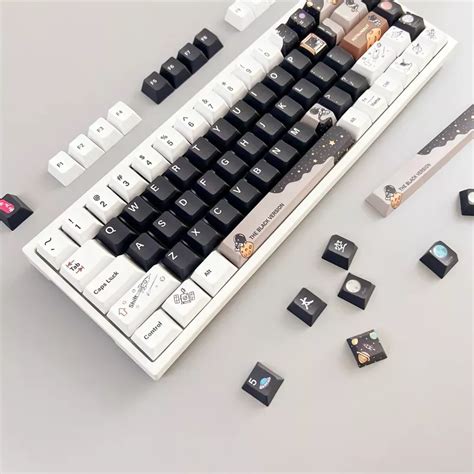 Black and white keycaps set | in 2024 | Key caps, Unique keyboards ...