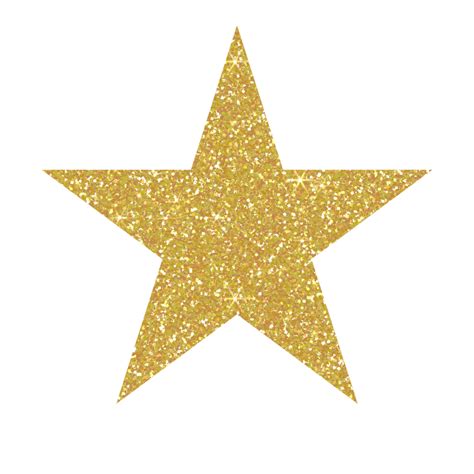 Gold Star Glitter On Transparent Background 27296798 Png