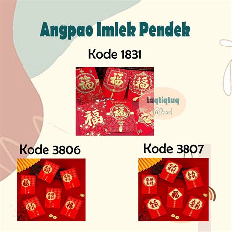 Order Online Angpao Imlek Netral Hoki Set Isi Pcs Bahan Premium