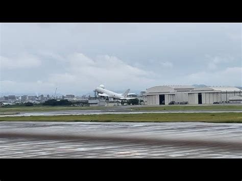 The Inflight Refueling And Transport Plane Of Jasdf Taking Off In