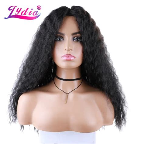 Lydia Longo Kinky Encaracolado Peruca De Cabelo Sint Tico Para Afro