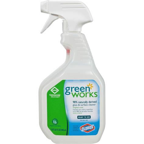 Clo00459 Green Works Glass And Surface Cleaner Spray 32 Fl Oz 1 Quart Original Scent 1