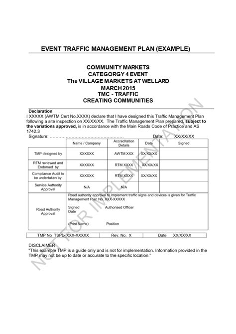 Event Traffic Management Plan