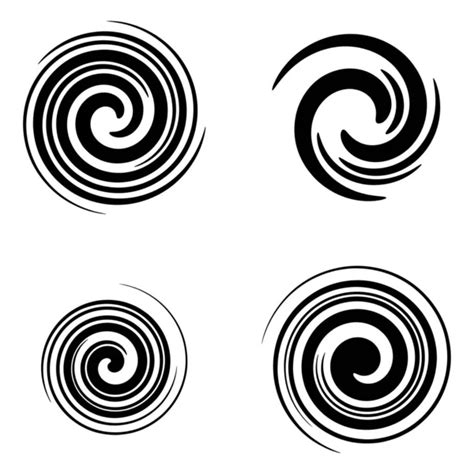 Set Of Spiral Swirl Shapes Stock Vector Image By Vectorguy