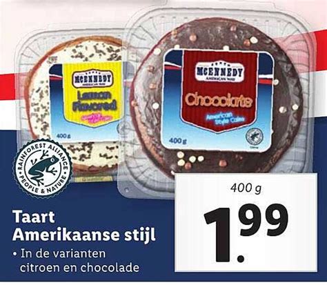 Mcennedy American Way Taart Amerikaanse Stijl Aanbieding Bij Lidl