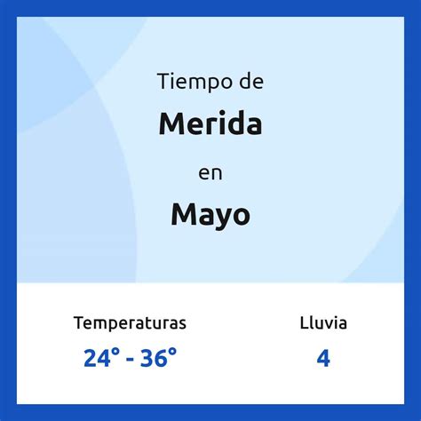 Clima En Merida En Mayo Merida D As Tiempo