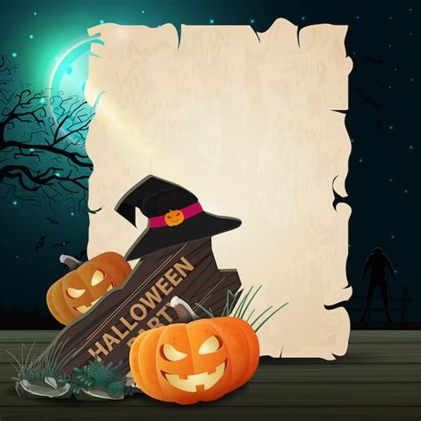 Plantilla De Halloween En Forma De Hoja De Papel Para Su Diseño Con