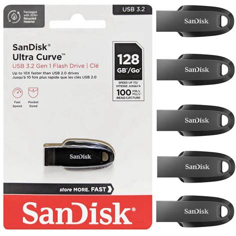 USB Flash Drive 32GB 64GB 128GB 256GB 512GB SanDisk Ultra Curve USB 3.2 Memory Stick Pen