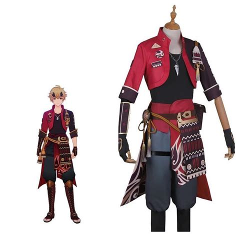 Genshin Impact Thoma Cosplay Kostüme Halloween Karneval Outfits