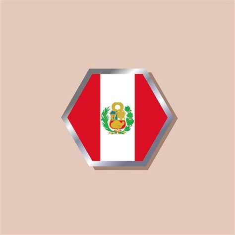 Ilustração Do Modelo De Bandeira Do Peru Vetor Premium